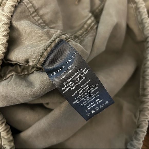 Aritzia azure Skies Olive Hooded Jacket M - Picture 7 of 13